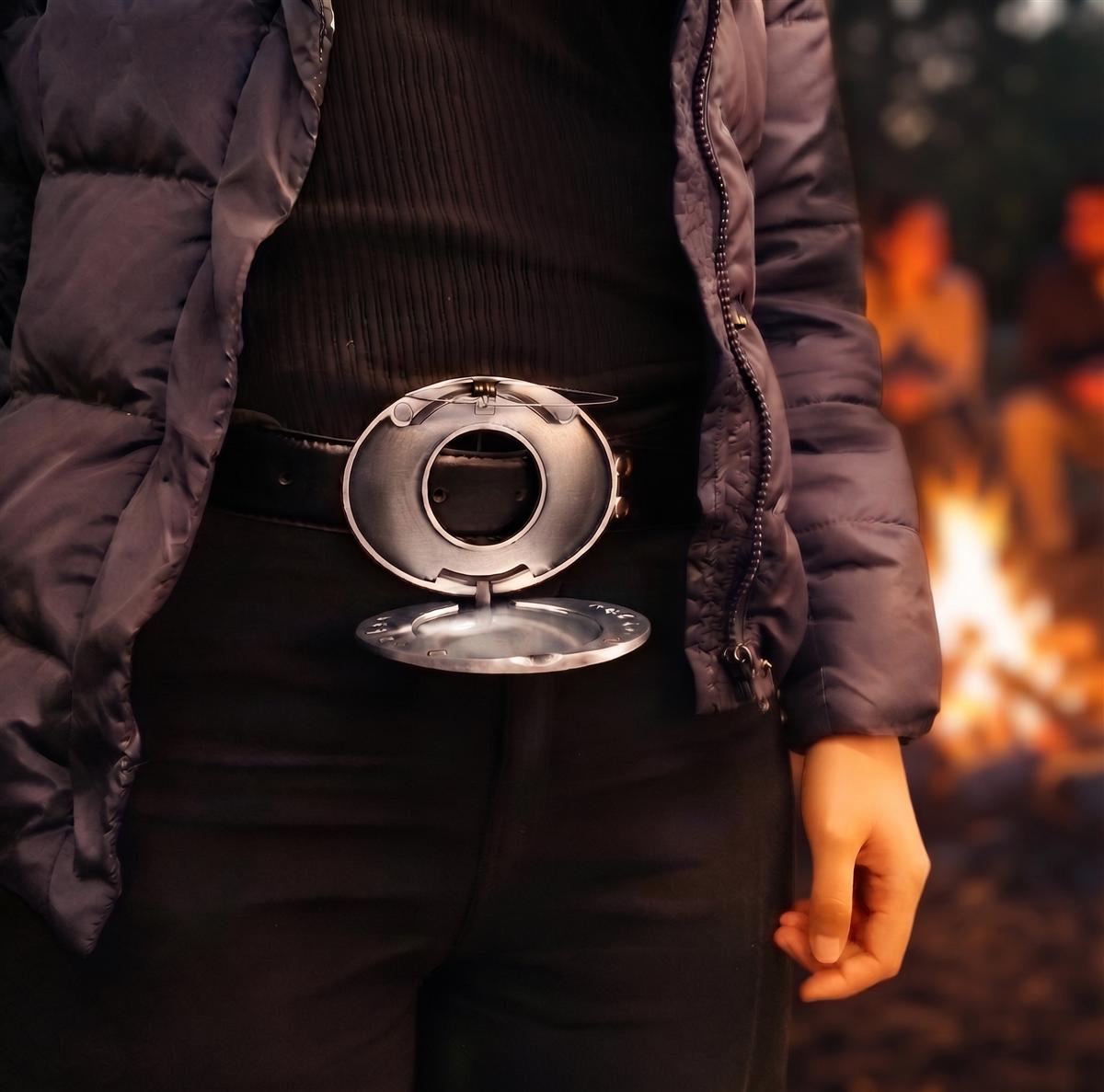 BeerBuckle in use outdoors